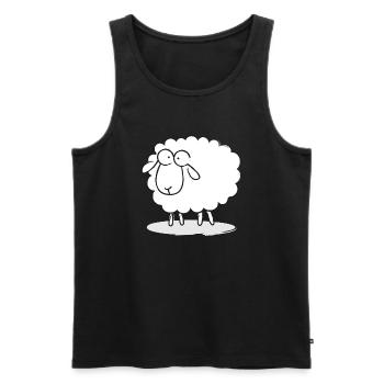 Moutons Shirts - Débardeur bio Premium Homme - noir - Devant - Michal (187cm)