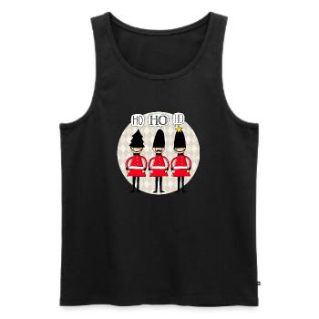 Xmas - Nikolaus - Weihnachtsmann - Winter - DD - Männer Premium Bio Tank Top - Schwarz - Vorne - AI Model Male 178 light (178cm)