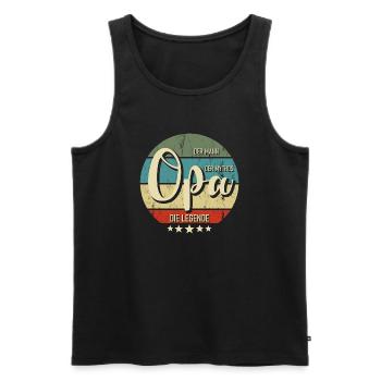 Opa - Männer Premium Bio Tank Top - Schwarz - Vorne - Michal (187cm)