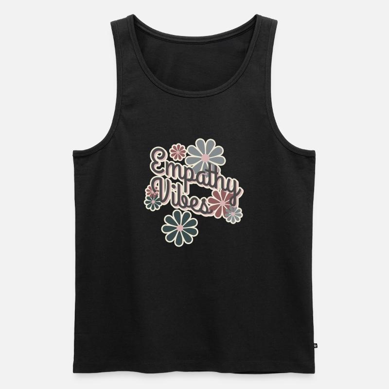 Empathy Vibes - Männer Premium Bio Tank Top - Schwarz
