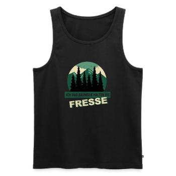 Sayings Forest - I like trees They keep their faces shut - Men's Premium Organic Tank Top - black - Front - Michal (187cm)