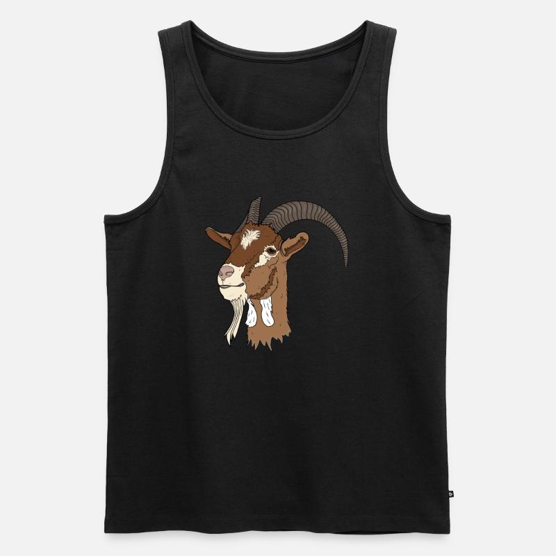 Capra - Männer Premium Bio Tank Top - Schwarz