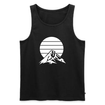 mountains mountains - Men's Premium Organic Tank Top - black - Front - AI Model Male 178 light (178cm)