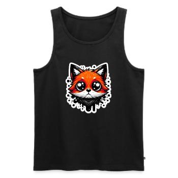 Red Fox Ínc - Männer Premium Bio Tank Top - Schwarz - Vorne - Michal (187cm)