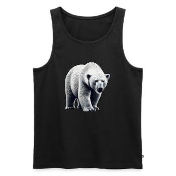 Eisbär - Männer Premium Bio Tank Top - Schwarz - Vorne - Michal (187cm)