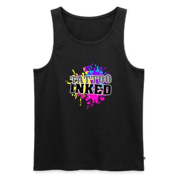 Tattoo Inked - Männer Premium Bio Tank Top - Schwarz - Vorne - Michal (187cm)