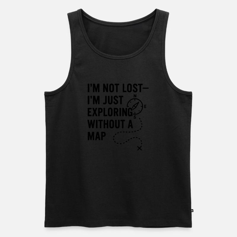 0002 explore without map - Männer Premium Bio Tank Top - Schwarz