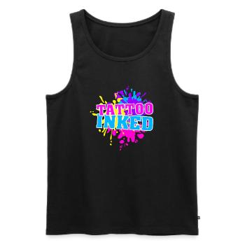 Tattoo Inked Splash - Männer Premium Bio Tank Top - Schwarz - Vorne - Michal (187cm)