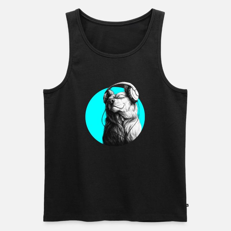 put your record on - Männer Premium Bio Tank Top - Schwarz