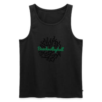 VolleyballFREAK Beach Cloud MP - Männer Premium Bio Tank Top - Schwarz - Vorne - Michal (187cm)