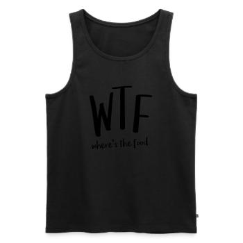 WTF - Männer Premium Bio Tank Top - Schwarz - Vorne - Michal (187cm)