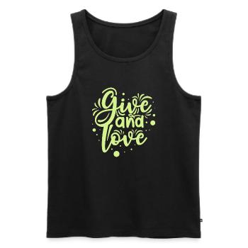 Kindness Statement Role Model Gift - Men's Premium Organic Tank Top - black - Front - AI Model Male 178 light (178cm)