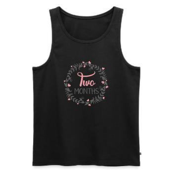 DEUX MOIS JALONS COEUR - Débardeur bio Premium Homme - noir - Devant - Michal (187cm)