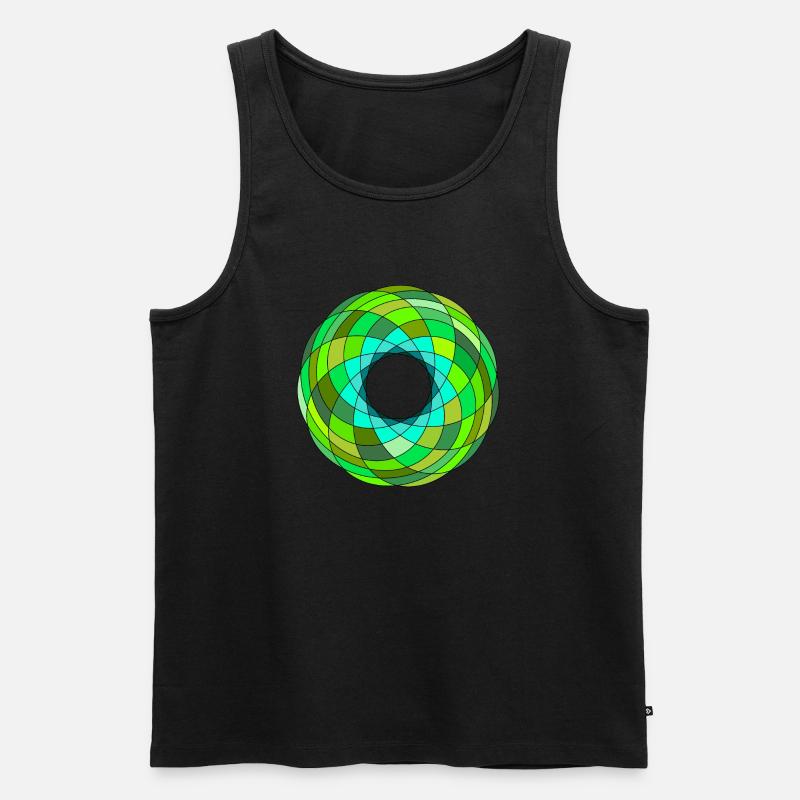 Green iris - Männer Premium Bio Tank Top - Schwarz
