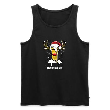 CHRISTMAS BEER 3 - Männer Premium Bio Tank Top - Schwarz - Vorne - AI Model Male 178 light (178cm)