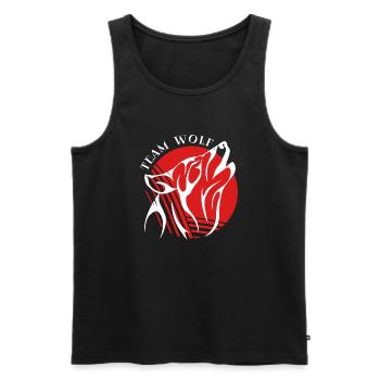 Team Wolf Moon - Men's Premium Organic Tank Top - black - Front - Michal (187cm)