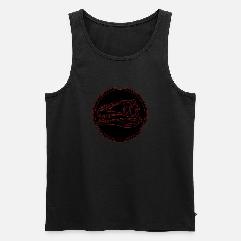 Acrocanthosaurus Fossilschädel - Männer Premium Bio Tank Top - Schwarz