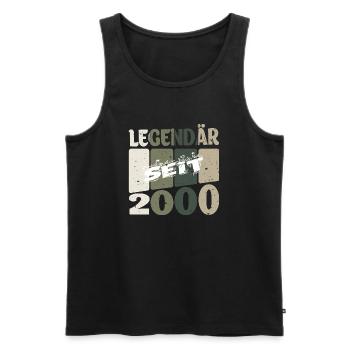 geburtstag 2000 - Männer Premium Bio Tank Top - Schwarz - Vorne - Michal (187cm)
