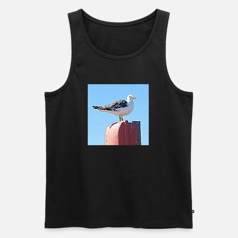 Der Vorabend der braunen Möwe - Männer Premium Bio Tank Top - Schwarz