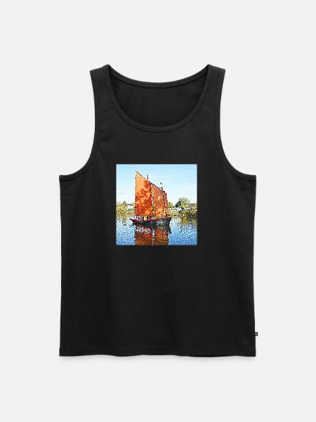 The Sailboat of Fire - Men's Premium Organic Tank Top - black