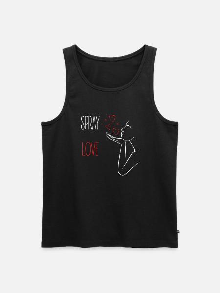 SPRAY LOVE - Men's Premium Organic Tank Top - black