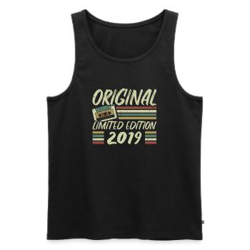 Vintage 2019 Retro Geburtstagsgeschenk 2019 - Männer Premium Bio Tank Top - Schwarz - Vorne - Michal (187cm)