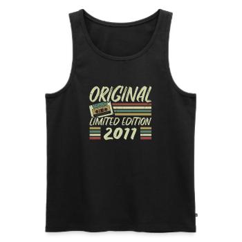 Vintage 2011 Retro Geburtstagsgeschenk 2011 - Männer Premium Bio Tank Top - Schwarz - Vorne - Michal (187cm)