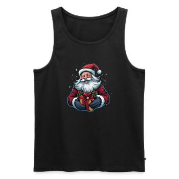 Le Père Noël vous souhaite un joyeux Noël - Débardeur bio Premium Homme - noir - Devant - Michal (187cm)