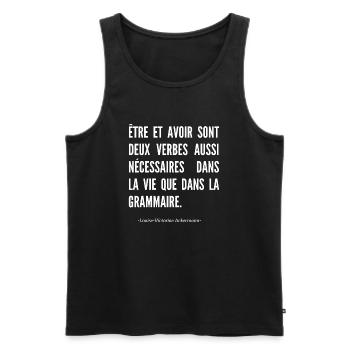 T-Shirts zitieren - Männer Premium Bio Tank Top - Schwarz - Vorne - Michal (187cm)