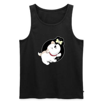 Hund koreanisch - japanischer Stil 01 - Männer Premium Bio Tank Top - Schwarz - Vorne - AI Model Male 178 light (178cm)