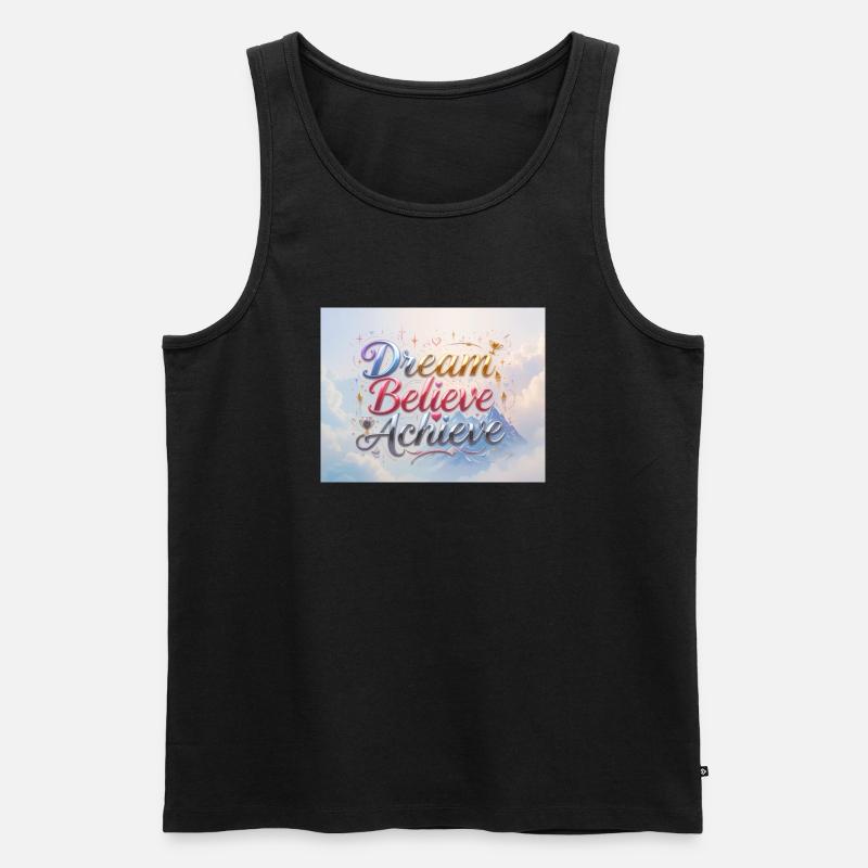 Traum Glauben Erreichen - Männer Premium Bio Tank Top - Schwarz