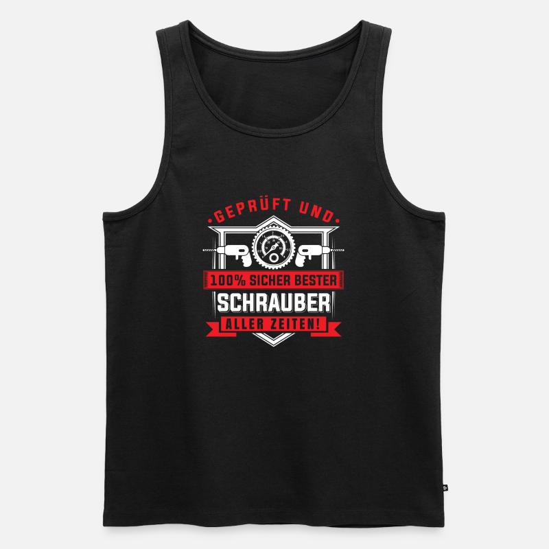 Geprüft bester Schrauber - Männer Premium Bio Tank Top - Schwarz