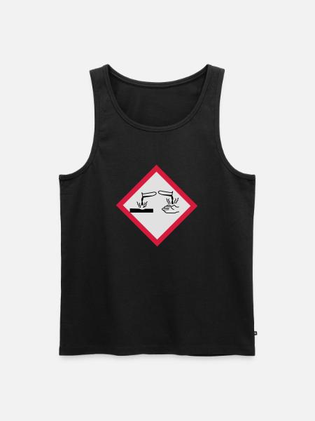 Gefahrstoffe ätzend - Männer Premium Bio Tank Top - Schwarz