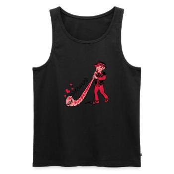 Alphorn - Männer Premium Bio Tank Top - Schwarz - Vorne - Michal (187cm)
