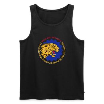 Wilde Kunst - Männer Premium Bio Tank Top - Schwarz - Vorne - Michal (187cm)