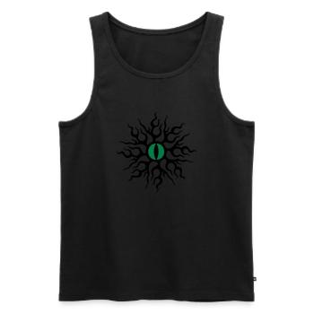 Drachenauge, Dragon Eye, Tattoo Style, Drache Auge - Männer Premium Bio Tank Top - Schwarz - Vorne - AI Model Male 178 light (178cm)