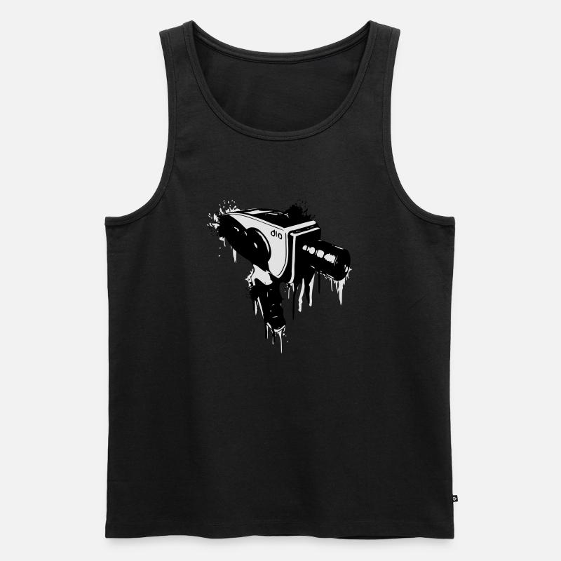 Kamera alt - Männer Premium Bio Tank Top - Schwarz