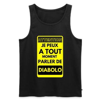 Cadeau humour diabolo cirque passion drôle - Débardeur bio Premium Homme - noir - Devant - Michal (187cm)