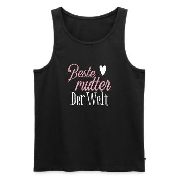 Beste Mutter der welt - Männer Premium Bio Tank Top - Schwarz - Vorne - AI Model Male 178 light (178cm)