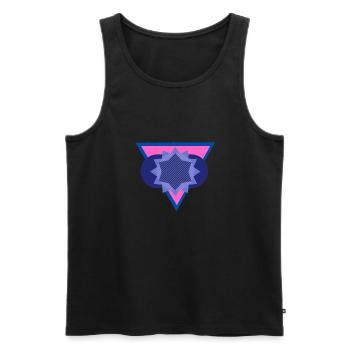 trianglecirclestar - Männer Premium Bio Tank Top - Schwarz - Vorne - Michal (187cm)