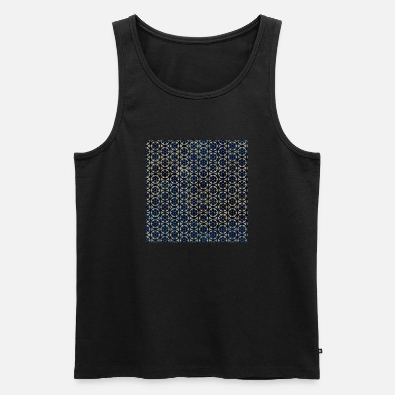 Tye Tie Pattern - Männer Premium Bio Tank Top - Schwarz