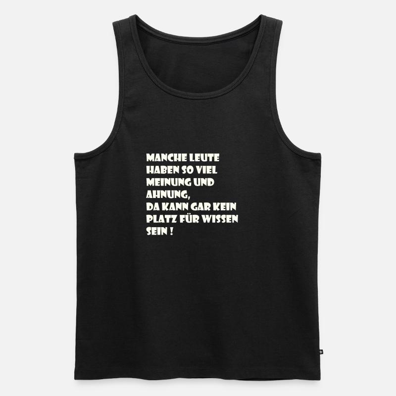 Ahnung - Männer Premium Bio Tank Top - Schwarz