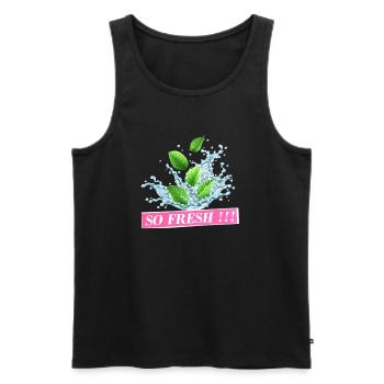 So Fresh - Männer Premium Bio Tank Top - Schwarz - Vorne - Michal (187cm)