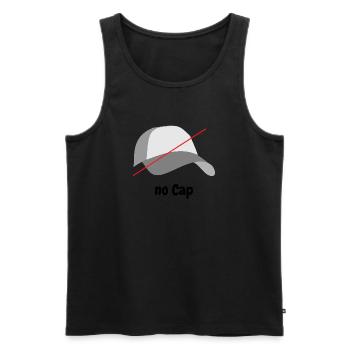 No Cap - Männer Premium Bio Tank Top - Schwarz - Vorne - Michal (187cm)