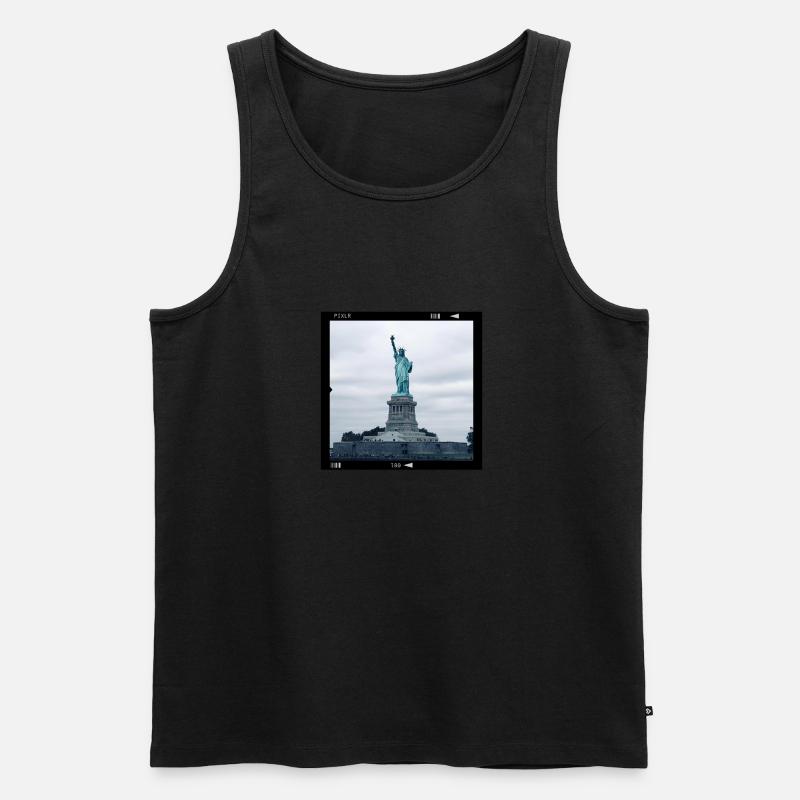 Freiheitsstatue - Männer Premium Bio Tank Top - Schwarz