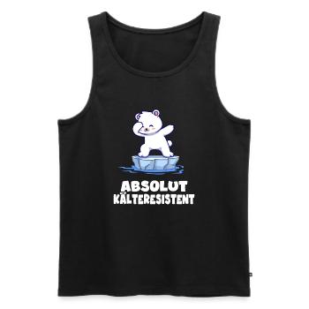 eisbader kälteresistenter eisbär geht eisbaden - Männer Premium Bio Tank Top - Schwarz - Vorne - AI Model Male 178 light (178cm)
