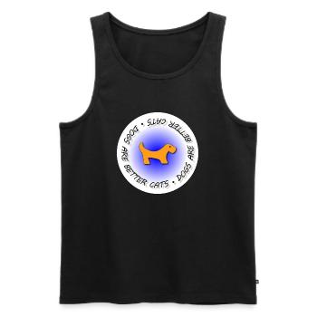 Nur für Hundeliebhaber - Männer Premium Bio Tank Top - Schwarz - Vorne - AI Model Male 178 light (178cm)
