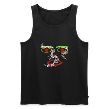 Kunstblumen und Frauen - Männer Premium Bio Tank Top - Schwarz - Vorne - AI Model Male 178 light (178cm)