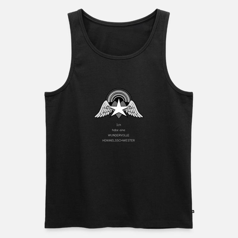wundervolle Himmelsschwester - BlackNWhite - Männer Premium Bio Tank Top - Schwarz