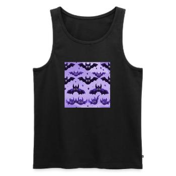 Comic Bats - Men's Premium Organic Tank Top - black - Front - Michal (187cm)